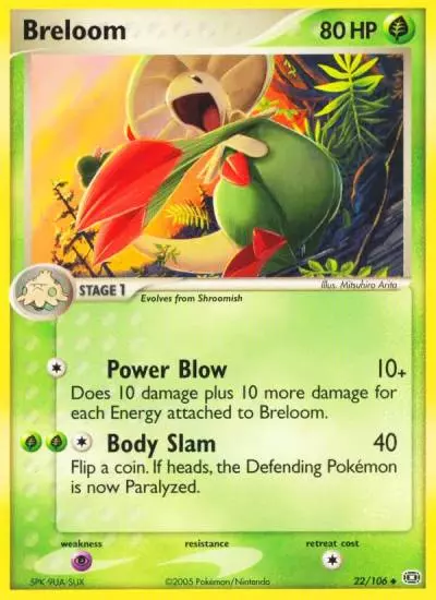 Breloom 22/106 Emerald Pokemon card