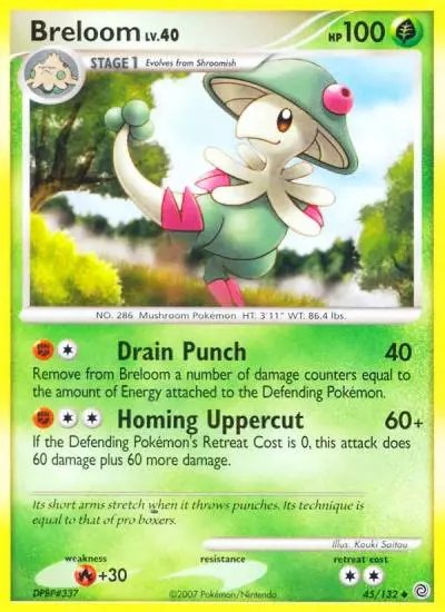 Breloom 45/132 Secret Wonders Pokemon card