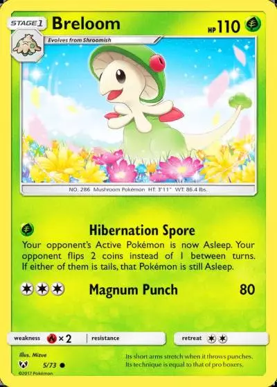 Breloom 5/73 Shining Legends Pokemon card
