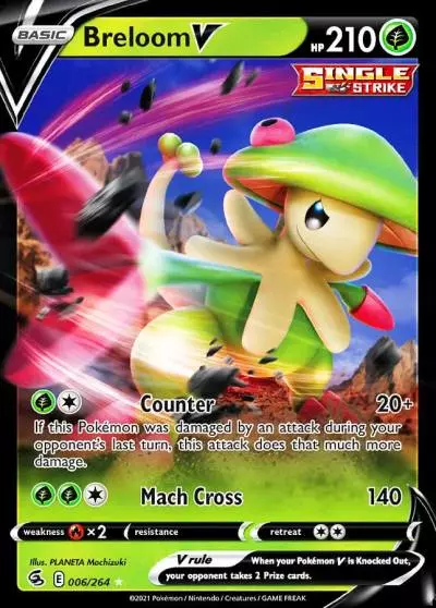Breloom V 6/264 Fusion Strike Pokemon card