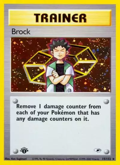 Brock 15/132 Gym Heroes Pokemon card