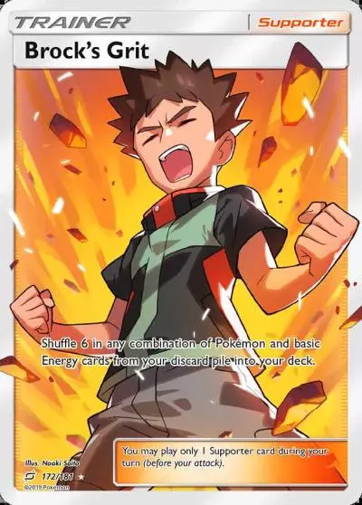 Brock's Grit 172/181 Team Up Pokemon card