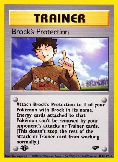 Brock's Protection 101/132 Gym Challenge Pokemon card