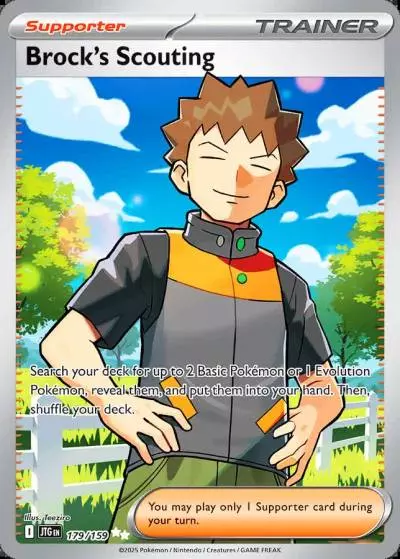 Brock's Scouting 179/159 Journey Together Pokemon card