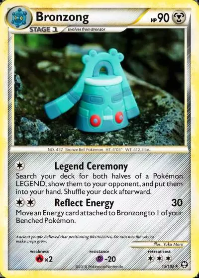 Bronzong 15/102 HS—Triumphant Pokemon card