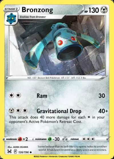 Bronzong 126/196 Lost Origin Pokemon card