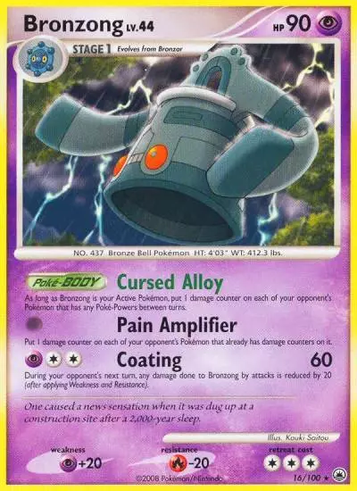Bronzong 16/100 Majestic Dawn Pokemon card