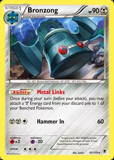 Bronzong 61/119 Phantom Forces Pokemon card