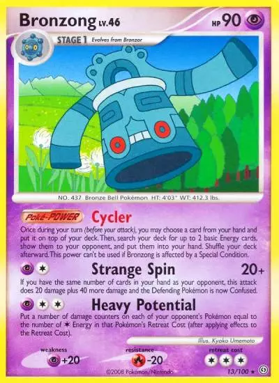 Bronzong 13/100 Stormfront Pokemon card