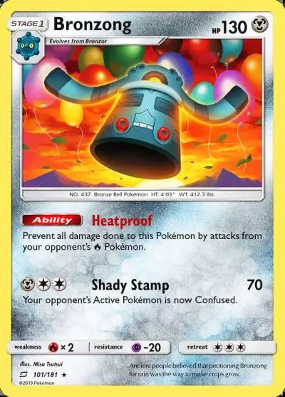 Bronzong 101/181 Team Up Pokemon card