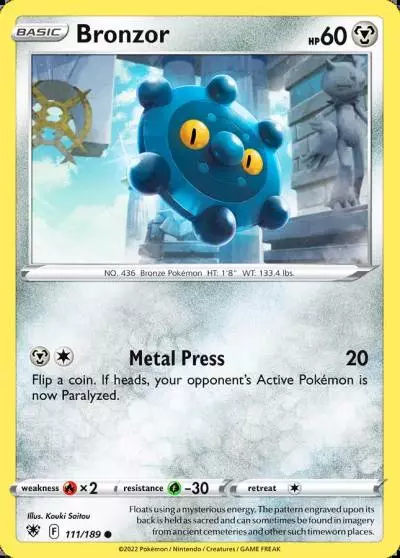 Bronzor 111/189 Astral Radiance Pokemon card
