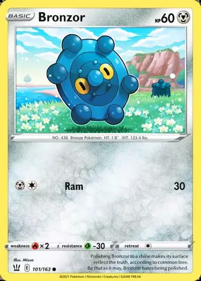 Bronzor 101/163 Battle Styles Pokemon card