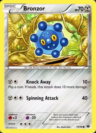 Bronzor 75/99 Next Destinies Pokemon card