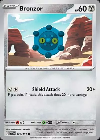 Bronzor 126/191 Surging Sparks Pokemon card