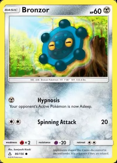 Bronzor 86/156 Ultra Prism Pokemon card