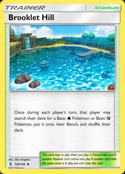 Brooklet Hill 120/145 Guardians Rising Pokemon card