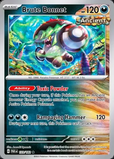 Brute Bonnet 123/182 Paradox Rift Pokemon card