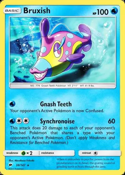 Bruxish 38/147 Burning Shadows Pokemon card