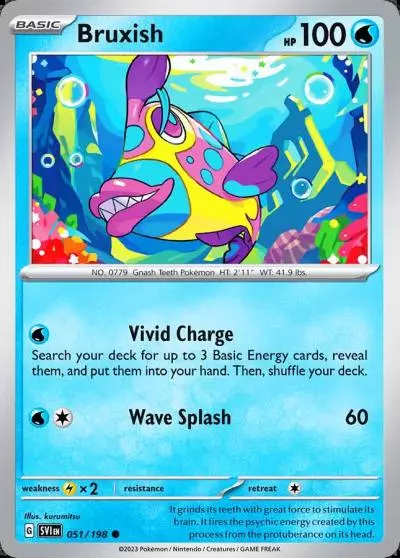 Bruxish 51/198 Scarlet & Violet Pokemon card