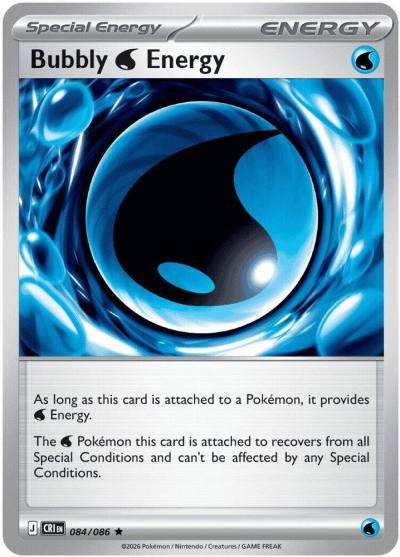 Bubbly W Energy 84/86 Chaos Rising Pokemon card