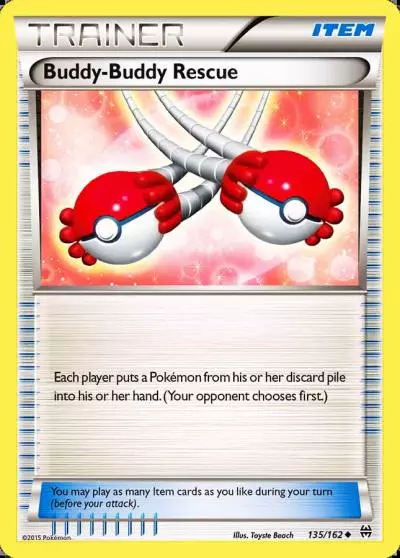 Buddy-Buddy Rescue 135/162 BREAKthrough Pokemon card