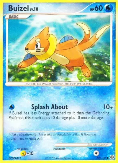 Buizel 72/130 Diamond & Pearl Pokemon card