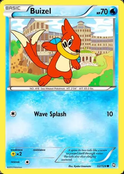 Buizel 32/124 Dragons Exalted Pokemon card