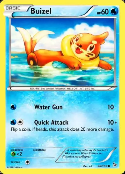 Buizel 28/106 Flashfire Pokemon card