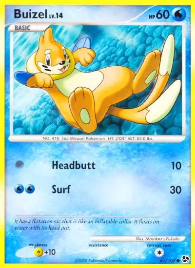 Buizel 61/106 Great Encounters Pokemon card