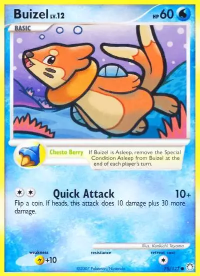 Buizel 75/123 Mysterious Treasures Pokemon card