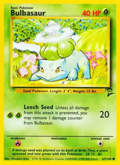 Bulbasaur 67/130 Base Set 2 Pokemon card