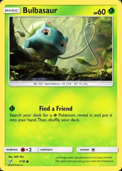 Bulbasaur 1/18 Detective Pikachu Pokemon card