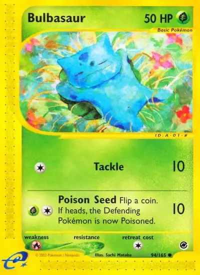 Bulbasaur 94/165 Expedition Base Set Pokemon card