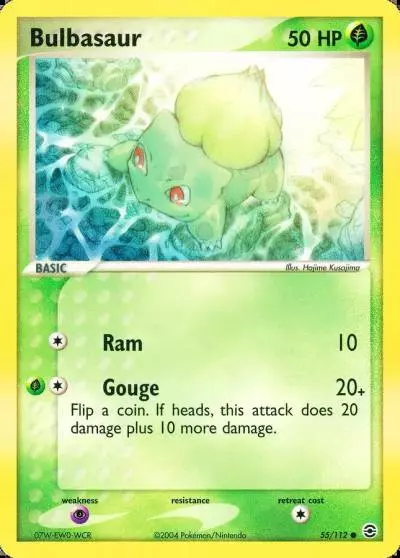 Bulbasaur 55/112 FireRed & LeafGreen Pokemon card