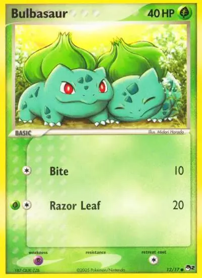 Bulbasaur 12/17 POP Series 2 Pokemon card