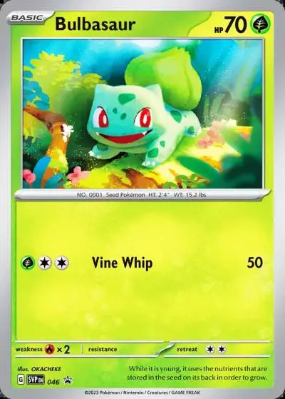 Bulbasaur 46/165 Scarlet & Violet Black Star Promos Pokemon card