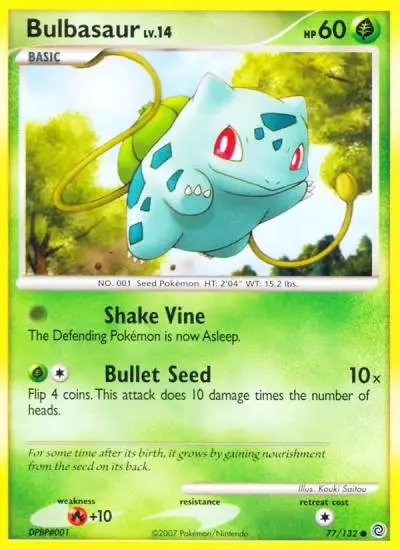Bulbasaur 77/132 Secret Wonders Pokemon card