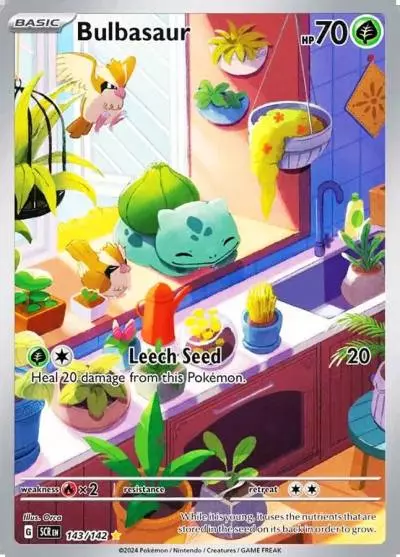 Bulbasaur 143/142 Stellar Crown Pokemon card