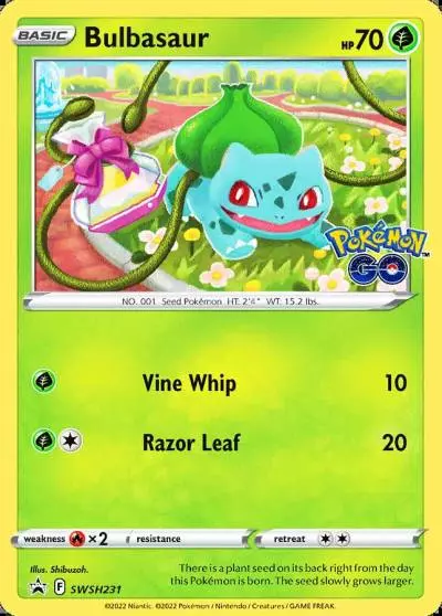 Bulbasaur SWSH231/307 SWSH Black Star Promos Pokemon card