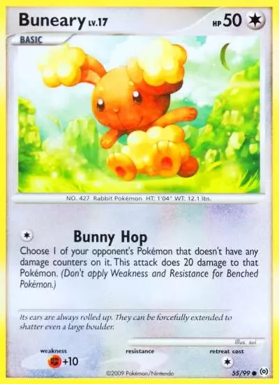 Buneary 55/99 Arceus Pokemon card