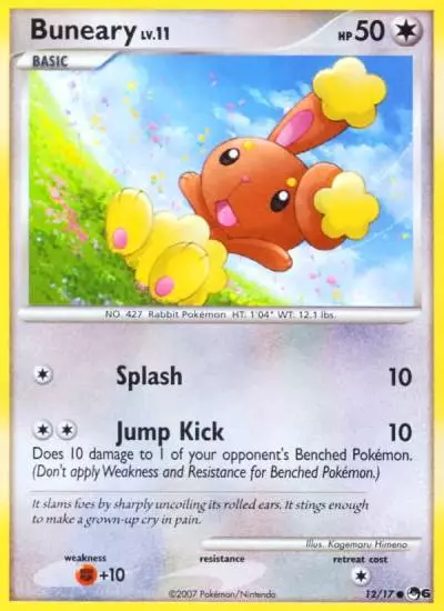 Buneary 12/17 POP Series 6 Pokemon card