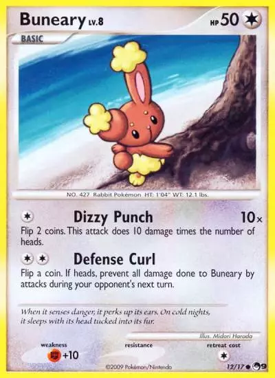 Buneary 12/17 POP Series 9 Pokemon card