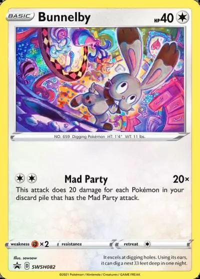 Bunnelby SWSH082/307 SWSH Black Star Promos Pokemon card
