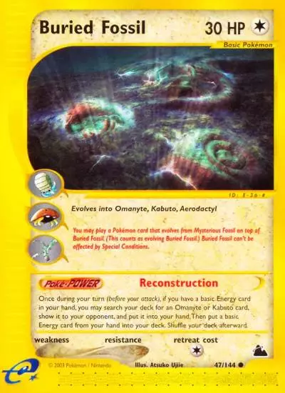 Buried Fossil 47/144 Skyridge Pokemon card