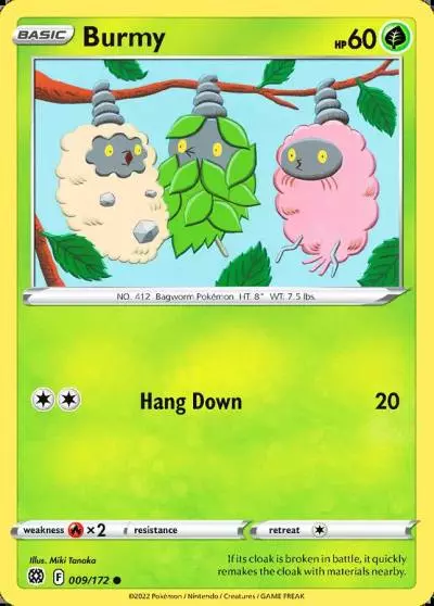 Burmy 9/172 Brilliant Stars Pokemon card