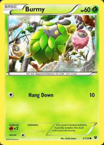 Burmy 2/124 Fates Collide Pokemon card