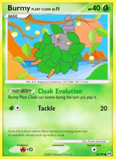 Burmy Plant Cloak 56/99 Arceus Pokemon card