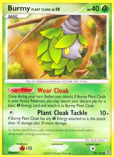 Burmy Plant Cloak 78/132 Secret Wonders Pokemon card