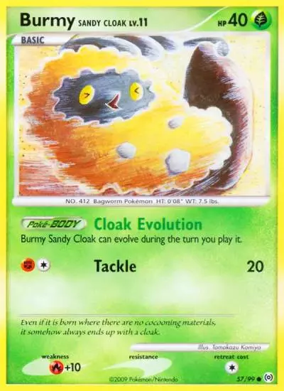 Burmy Sandy Cloak 57/99 Arceus Pokemon card