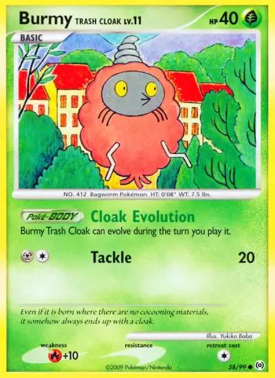 Burmy Trash Cloak 58/99 Arceus Pokemon card